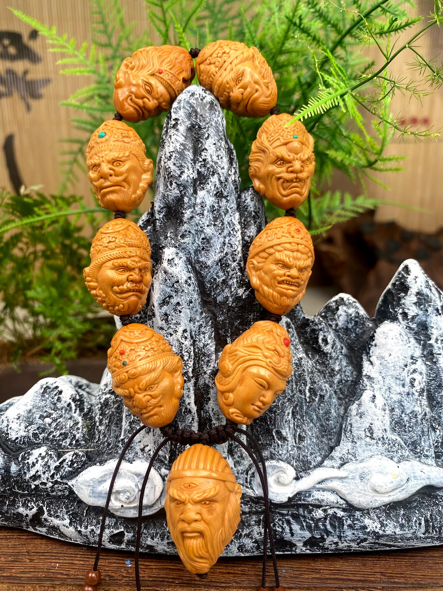 瑾亜，四大天王之封神榜橄榄核雕手串