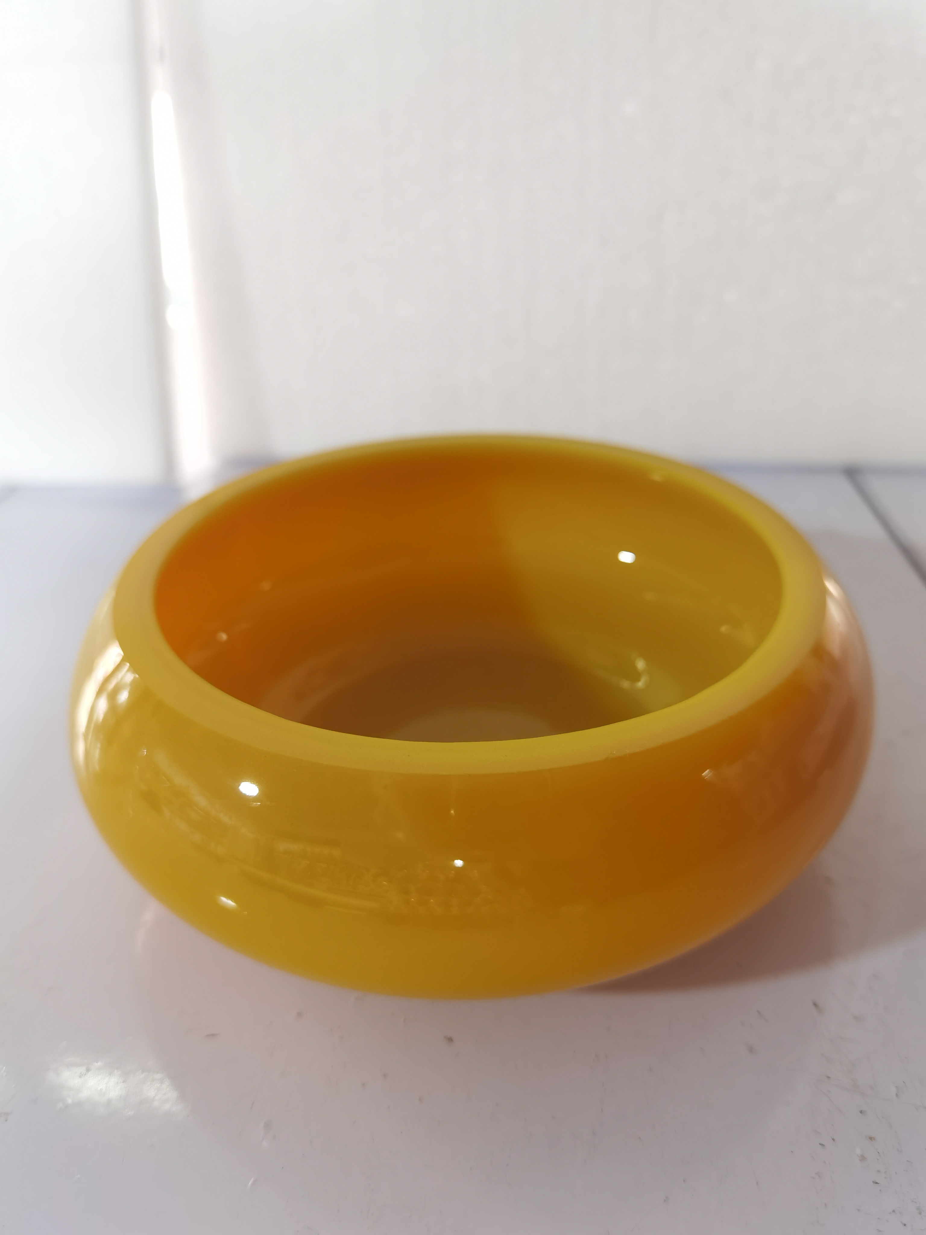 手工琉璃鸡油黄手工创意笔洗