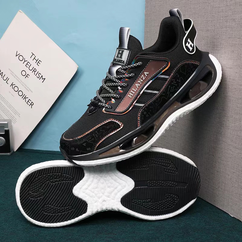 2615-1秋冬季新款轻奢网面男士减震休闲透气爆米花轻便跑步鞋