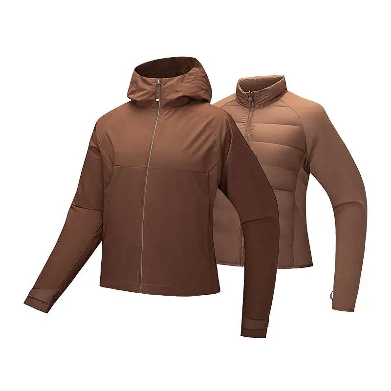 安踏运动咖防泼水外套两件套内胆保暖女款三合一外套162447626S