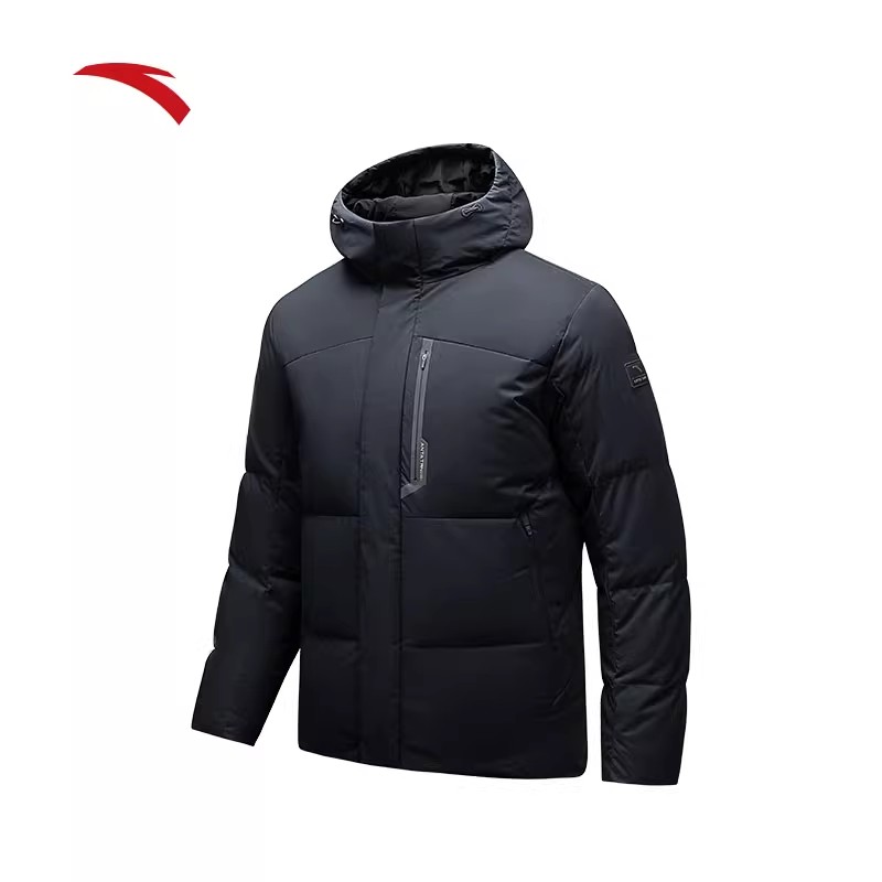 安踏速暖羽绒丨短款羽绒服男冬季防风保暖连帽棉服外套152517918S