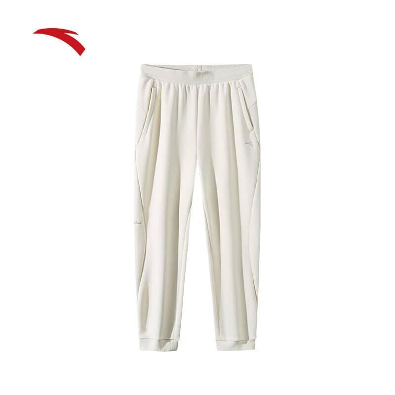 安踏加绒运动长裤女秋冬新款跑步运动裤舒适保暖卫裤子162447311N