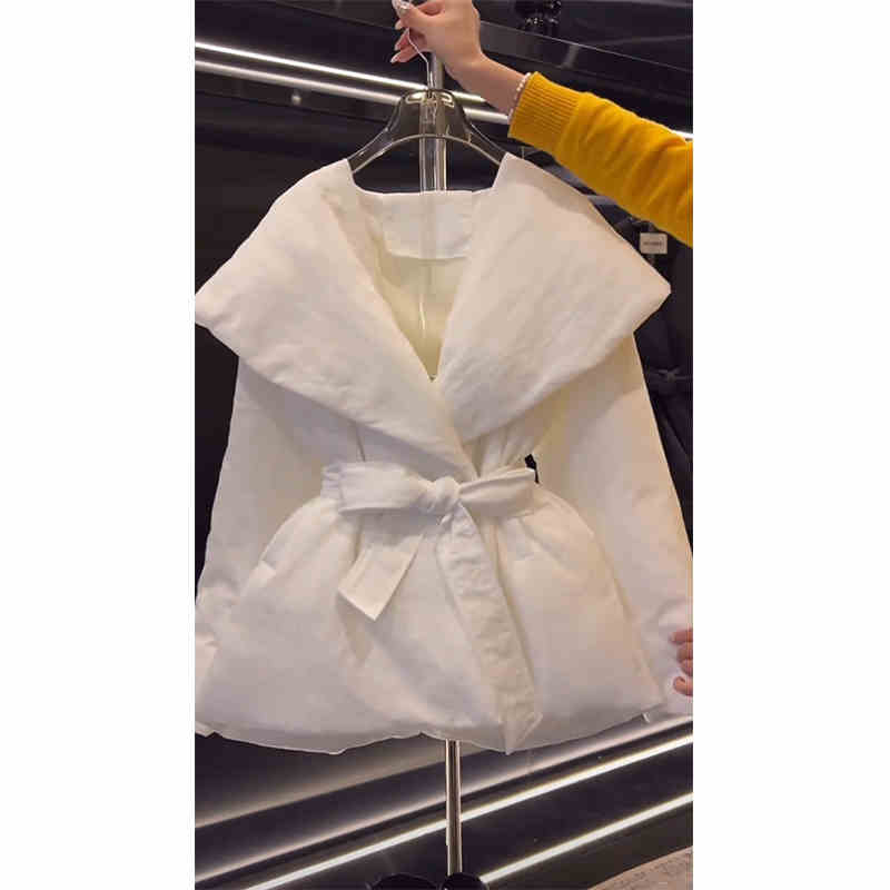 【当日发货】入冬白色海军领棉服短款外套2025秋冬新款冬季棉衣棉袄