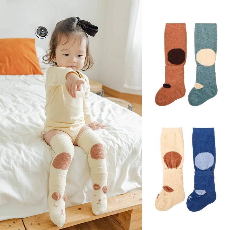 XYJ婴儿护膝爬行护膝套宝宝脚套袜套婴幼儿护腿睡觉袜子保暖秋冬