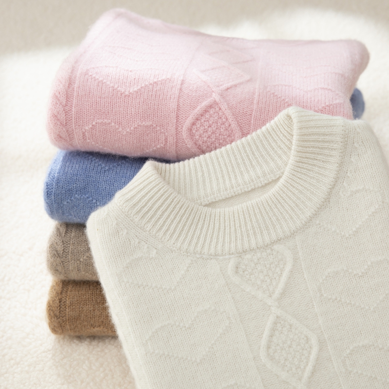 秋冬新款加厚儿童羊绒衫半高领男女童纯色打底宝宝保暖毛衣针织衫