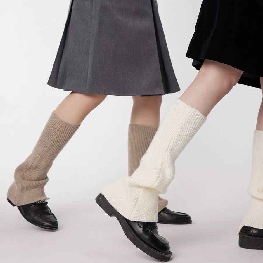 【soso】jk叠穿百搭凹造型堆堆袜套针织加厚高筒保暖秋冬小腿袜加绒