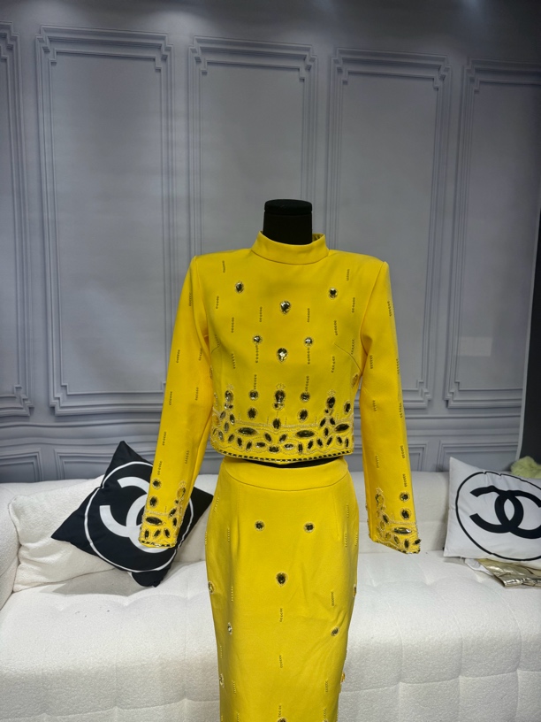 【美丽定制】【水钻黄色套装】