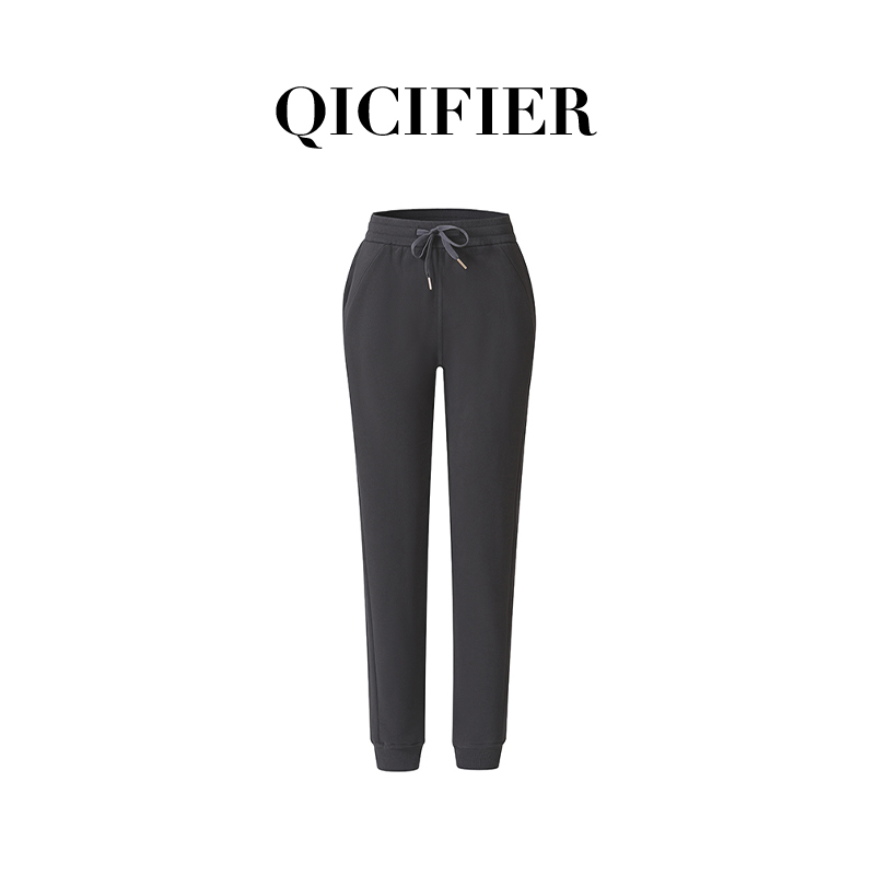  石墨灰加绒高腰运动裤 2905