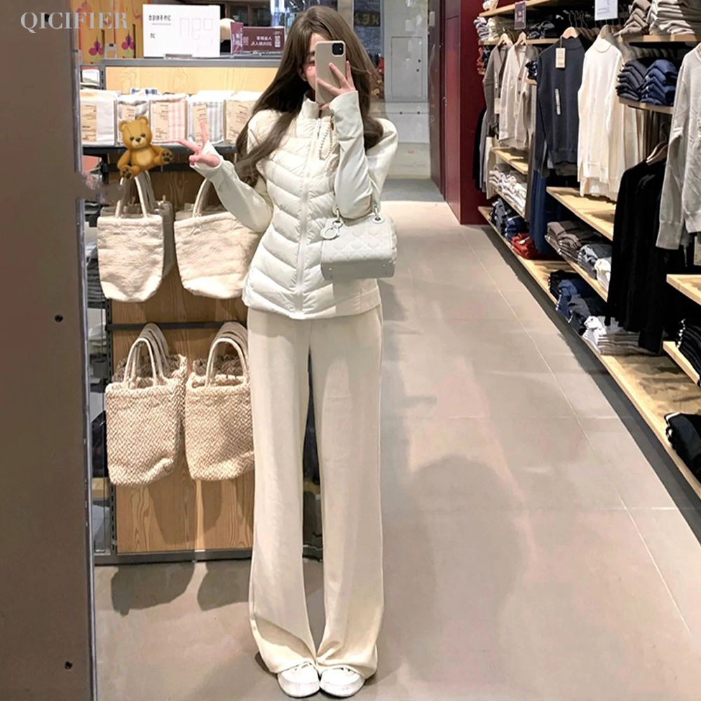 锁温神裤 加绒保暖休闲运动直筒宽松长裤 5056