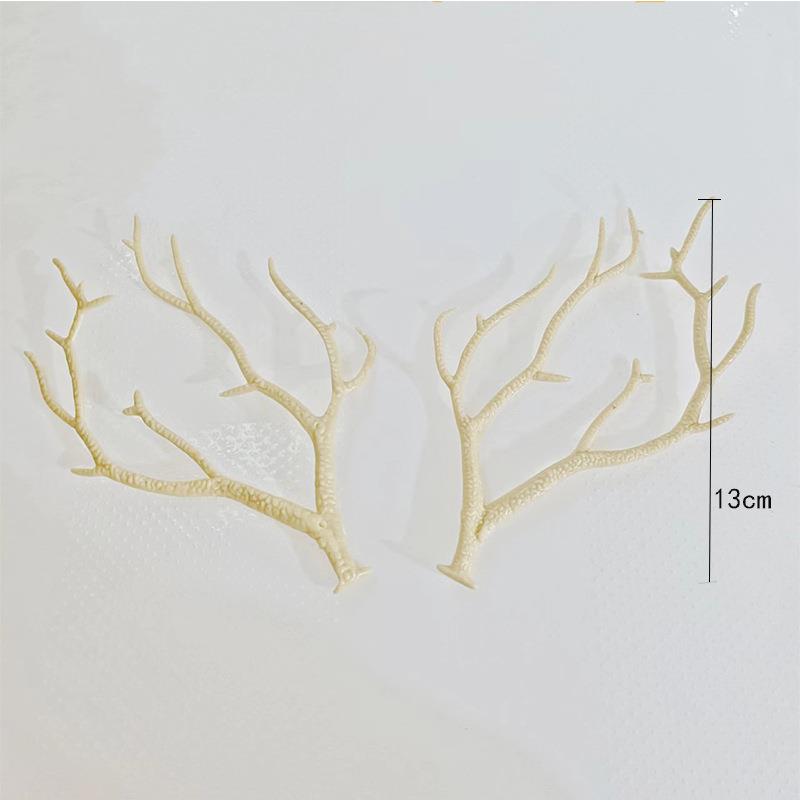 仿真树脂鹿角圣诞挂件大鹿角发箍配饰装饰发箍发夹头饰DIY材料
