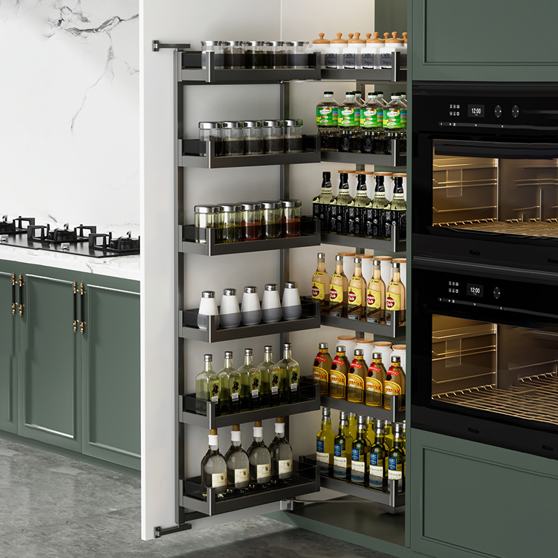 厨房抽屉式大怪物多层调味高柜深侧拉篮橱柜超窄方便酒调料置物架