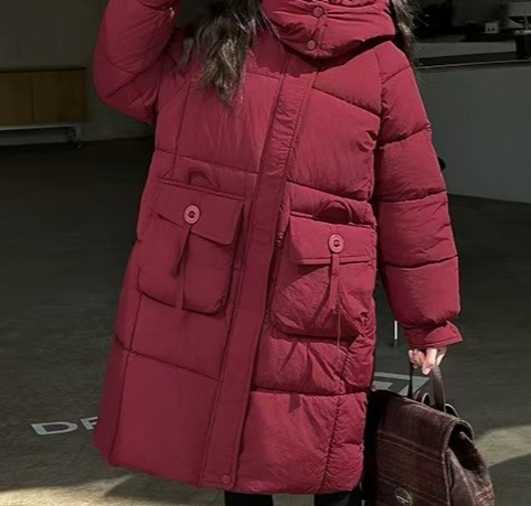 小个子羽绒棉服冬装新款棉袄加厚中长款厚外套中女棉衣