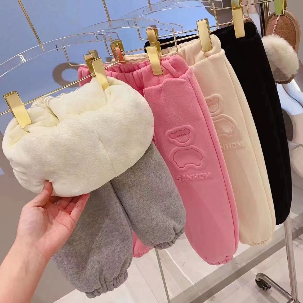 棉质女童棉裤外穿冬季加绒加厚一条过冬宝宝中小儿童三层夹棉棉质