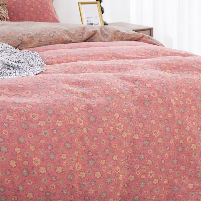 双层纱纯棉四件套柔软舒适四季皆宜