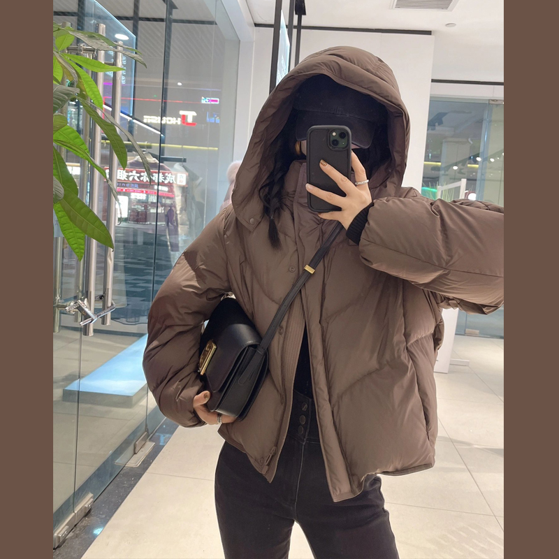 棉衣棉服美拉德短款面包服冬季韩版加厚外套时尚休闲百搭连帽棉袄