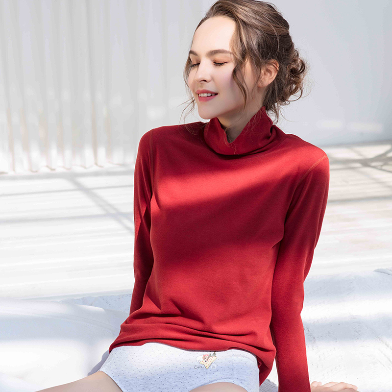 露迪尚品LDD21513女高领保暖上衣无痕打底衣磨毛德绒秋冬季时尚