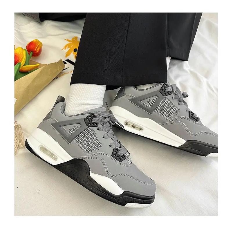 男鞋气垫运动跑步鞋子ins潮流秋冬百搭厚底增高小众休闲灰色板鞋