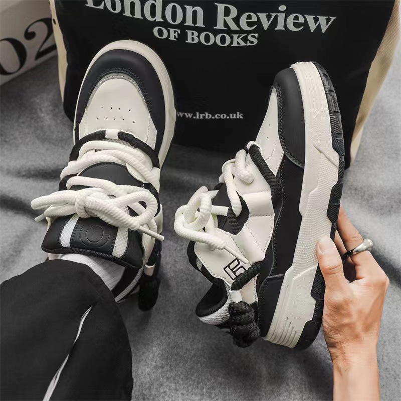 2024爆款网红鞋子男ins潮鞋百搭小众学生美式板鞋厚底运动老爹鞋