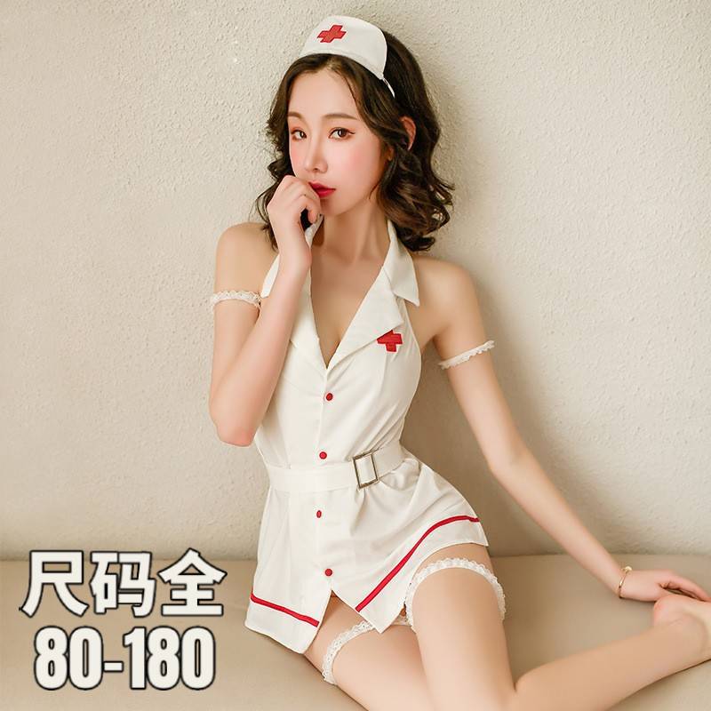 大码护士cos服胖mm200斤制服约会战袍性感内衣情侣趣味纯欲超短裙