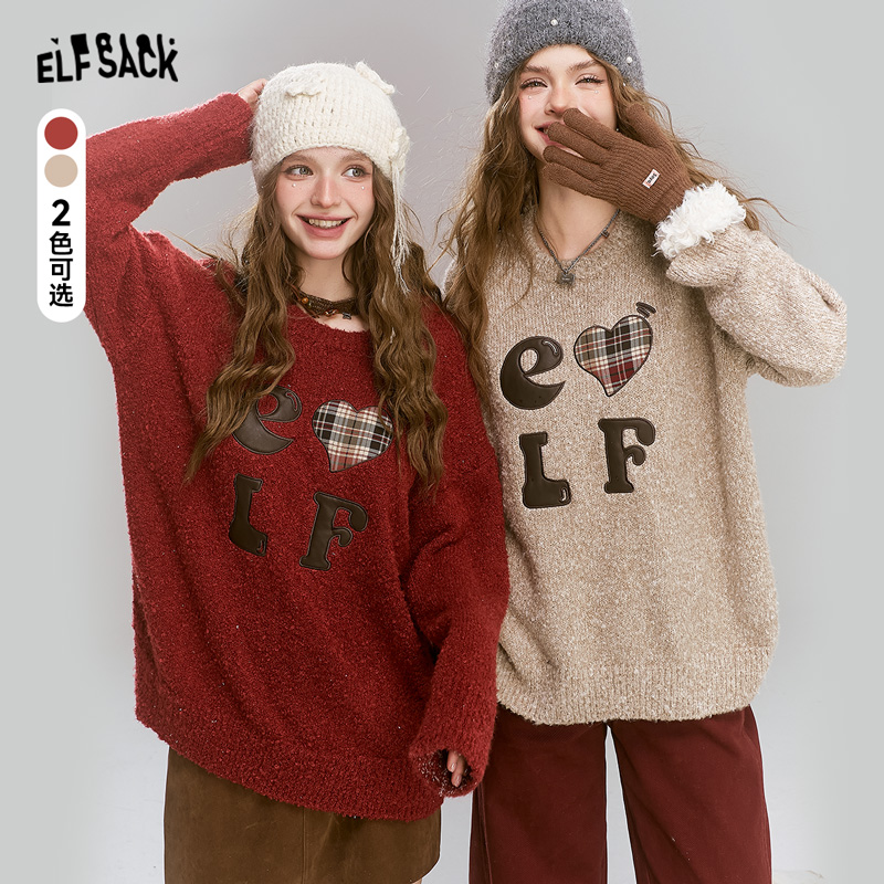 【夏夏】妖精的口袋格格都是爱慵懒风复古安哥拉红毛衣