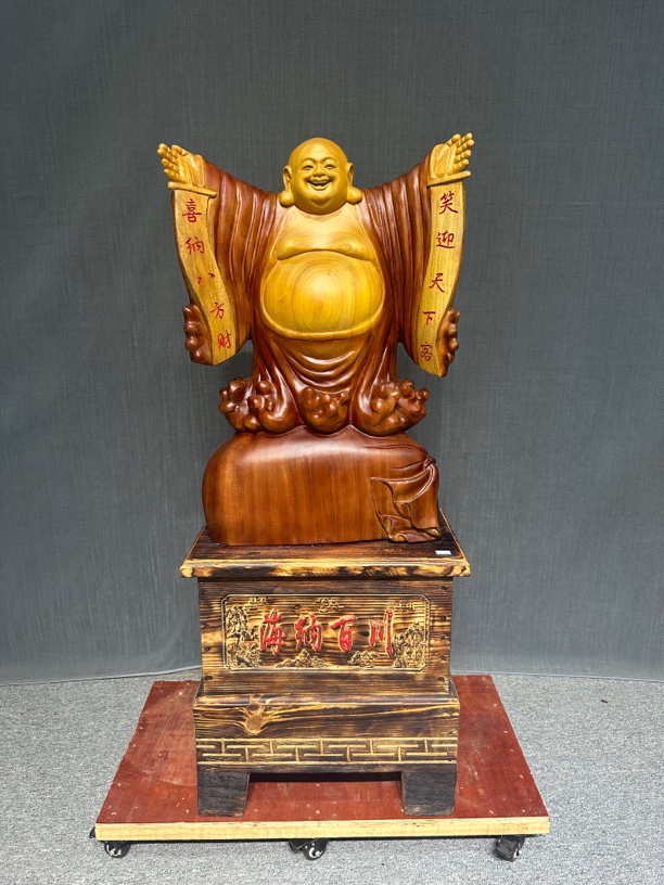 #海纳百川#人物#工艺品#实木原木#根雕摆件#公司（家居）摆件