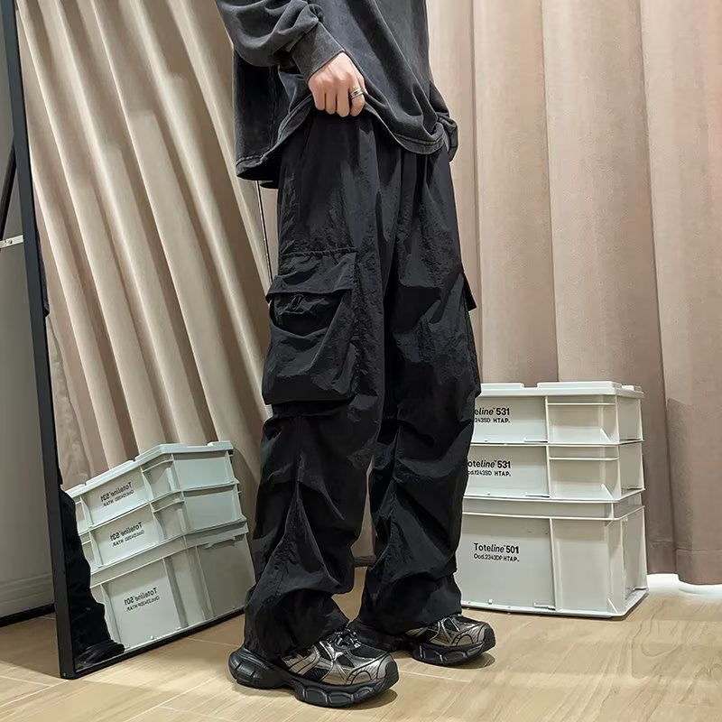 新款日系复古机能多口袋棉工装裤休闲春秋阔腿长裤百搭潮流男女款