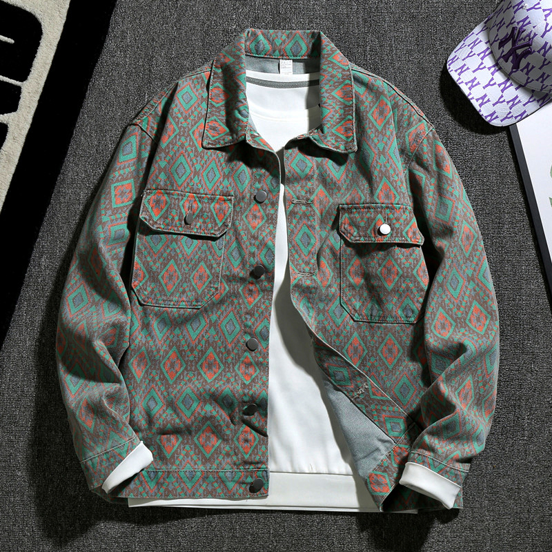 春秋季美式高级感牛仔外套男款潮牌爆款2023新款痞帅潮男休闲夹克