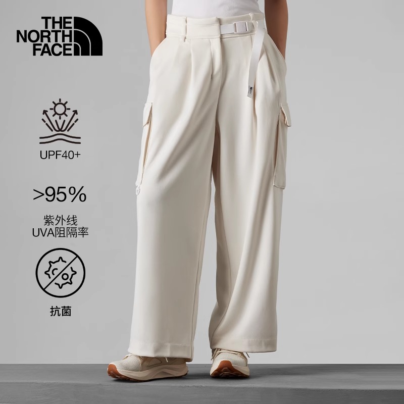北面UE设计师款防晒季抗菌休闲阔腿长裤女户外TheNorthFace|8A7N