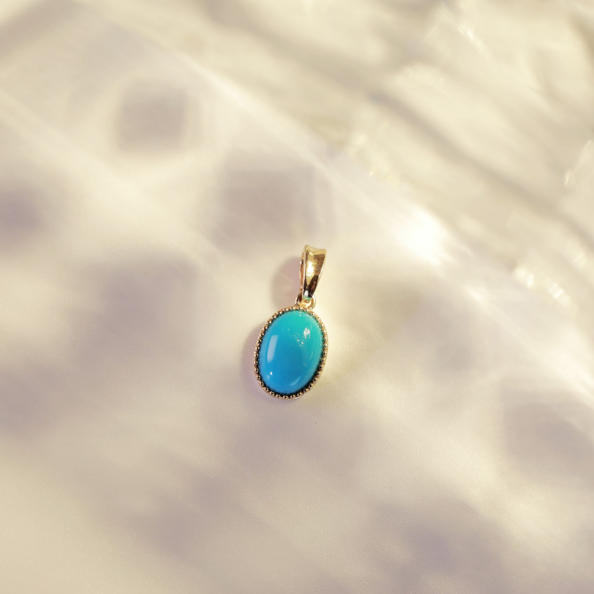 合金吊坠 欧美风绿色轻奢项链吊坠小众简约女款通勤风项链