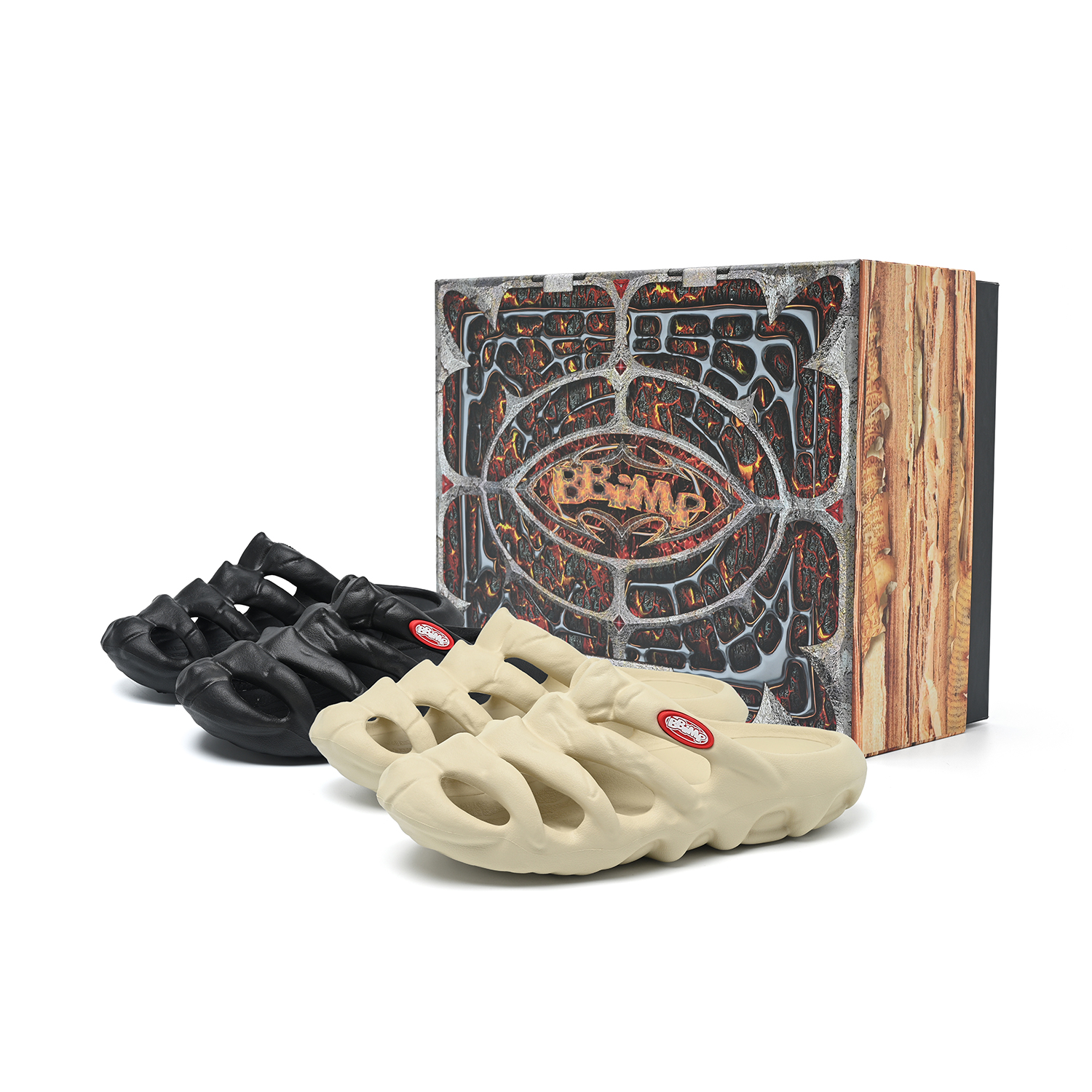 BBIMP 骨骼拖鞋夏季增高时尚男女同款潮牌鞋子个性百搭鞋显腿长