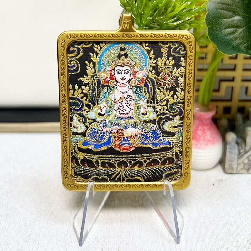 藏风唐卡 热贡唐卡 大势至菩萨 八大守护 马 守护