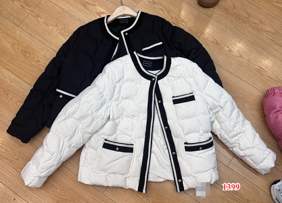 ENJOY'ME【门店同款】ENJOY2023年冬季黑白撞色小香外套 155610639