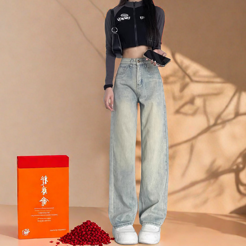 601-700夏季运动洋气时尚夏季女装牛子裤高腰阔腿