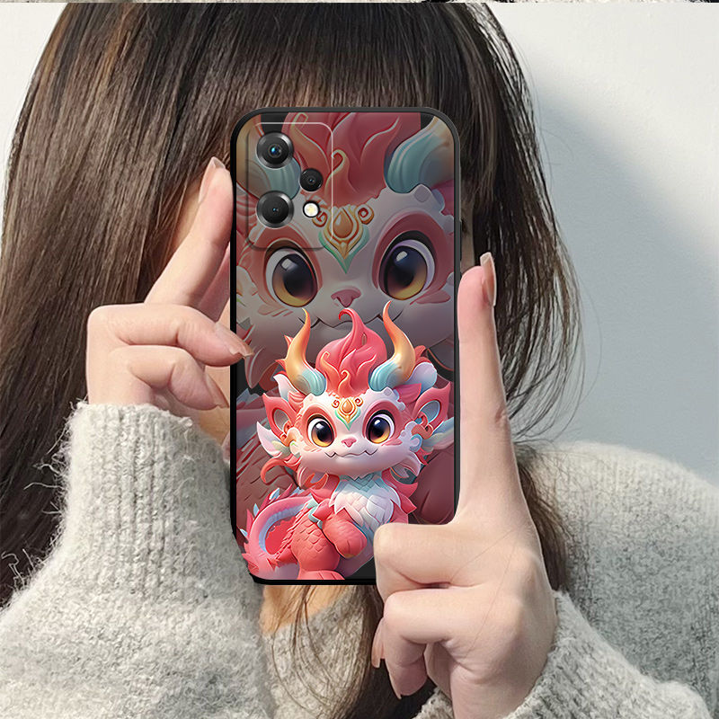 PGGM10手机壳oppok10x新年款五彩小龙人opop软外壳PGGMlO保护套潮