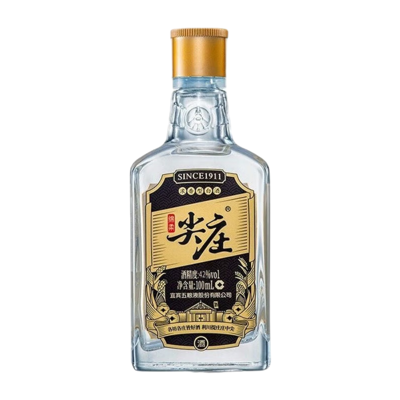 宜品五粮浓香尖庄纯粮小酒白酒便携小瓶装42度100ml