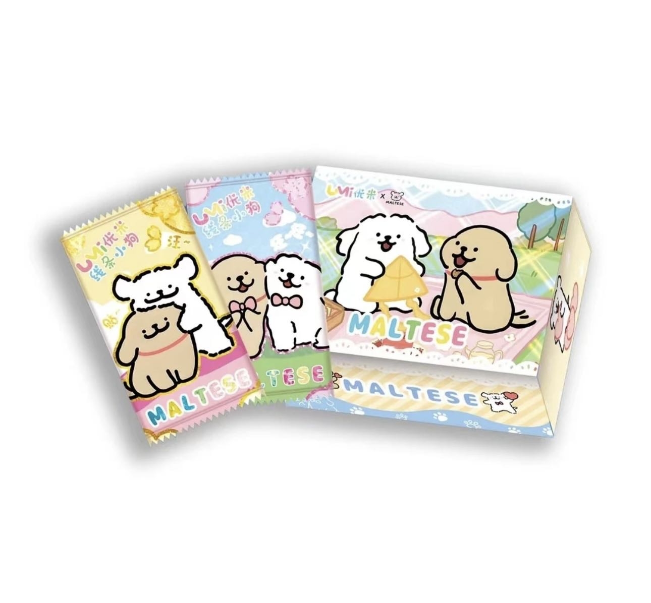 【吃吃】优米线条小狗好运汪汪贴 珍藏卡牌（默认代拆）