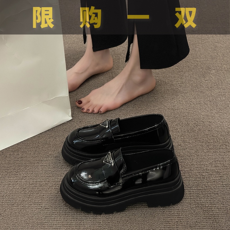 红蜻蜓牌法式玛丽珍小皮鞋女2023夏新款厚底增高英伦风配裙子粗SS