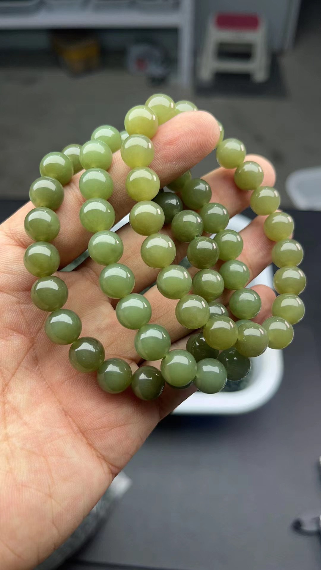 和田玉新疆若羌黄口青提葡萄A+手串10mm发一条SC013