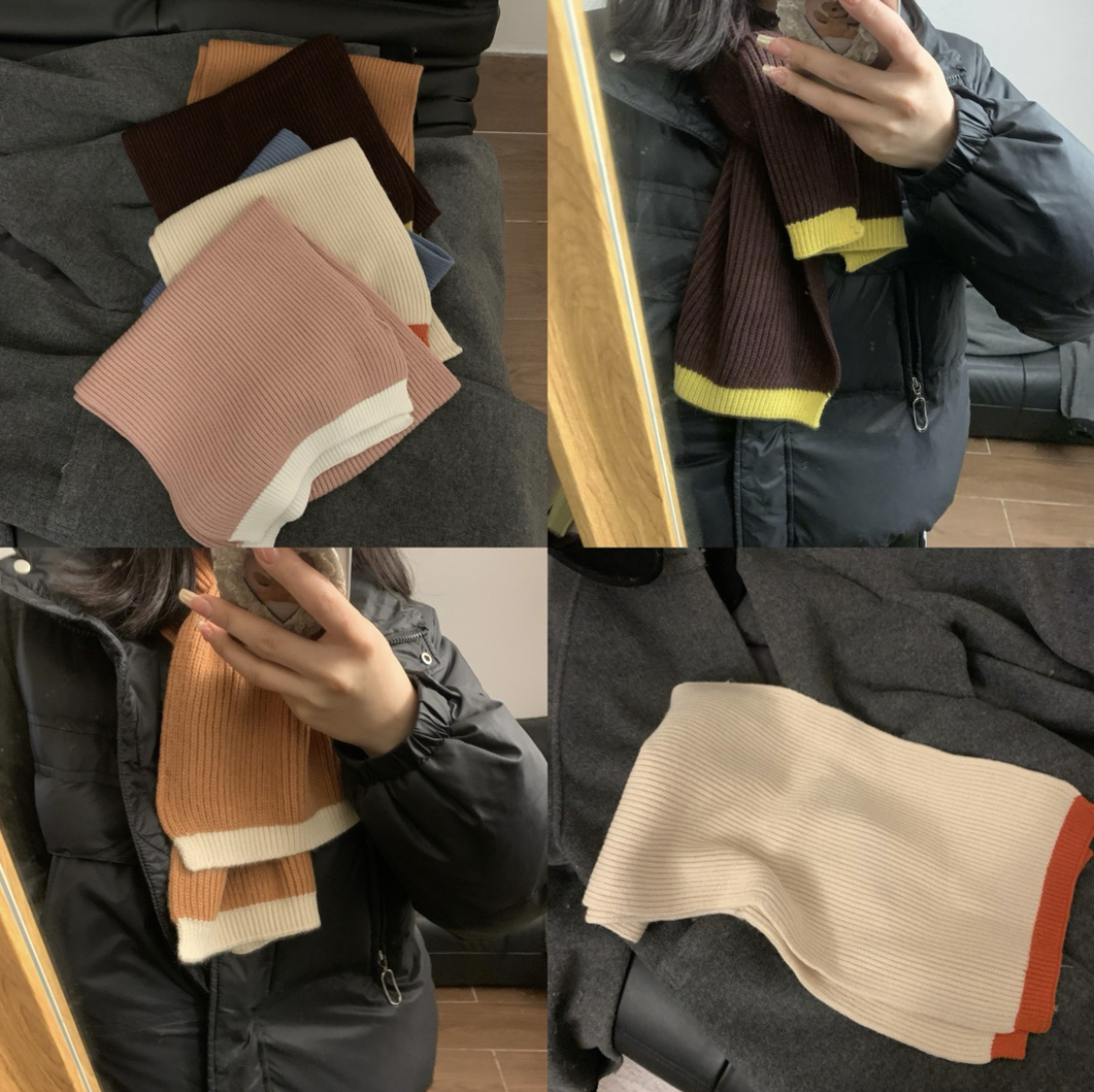 拼色小围巾随机一条