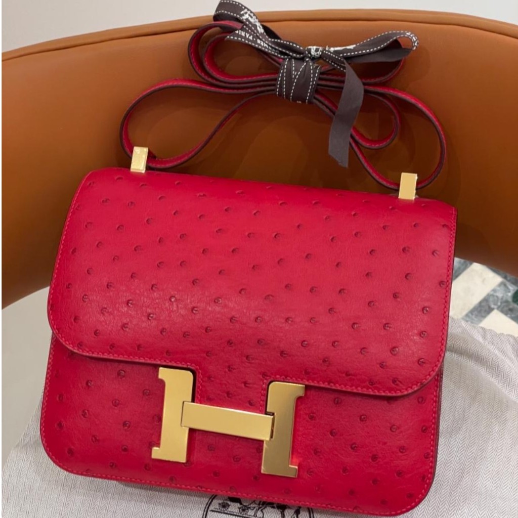 全新未使用 Hermes/爱马仕 全款10.8W 康康24异国红金扣Y刻