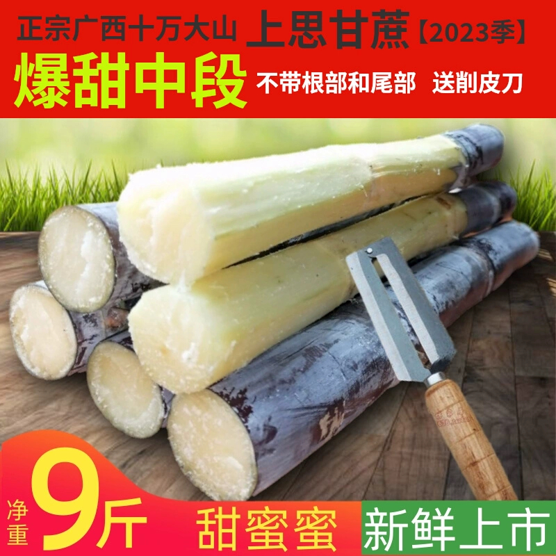 【半价抢】正宗广西黑皮甘蔗当季新鲜现砍水果甜脆汁多甘蔗1-9斤