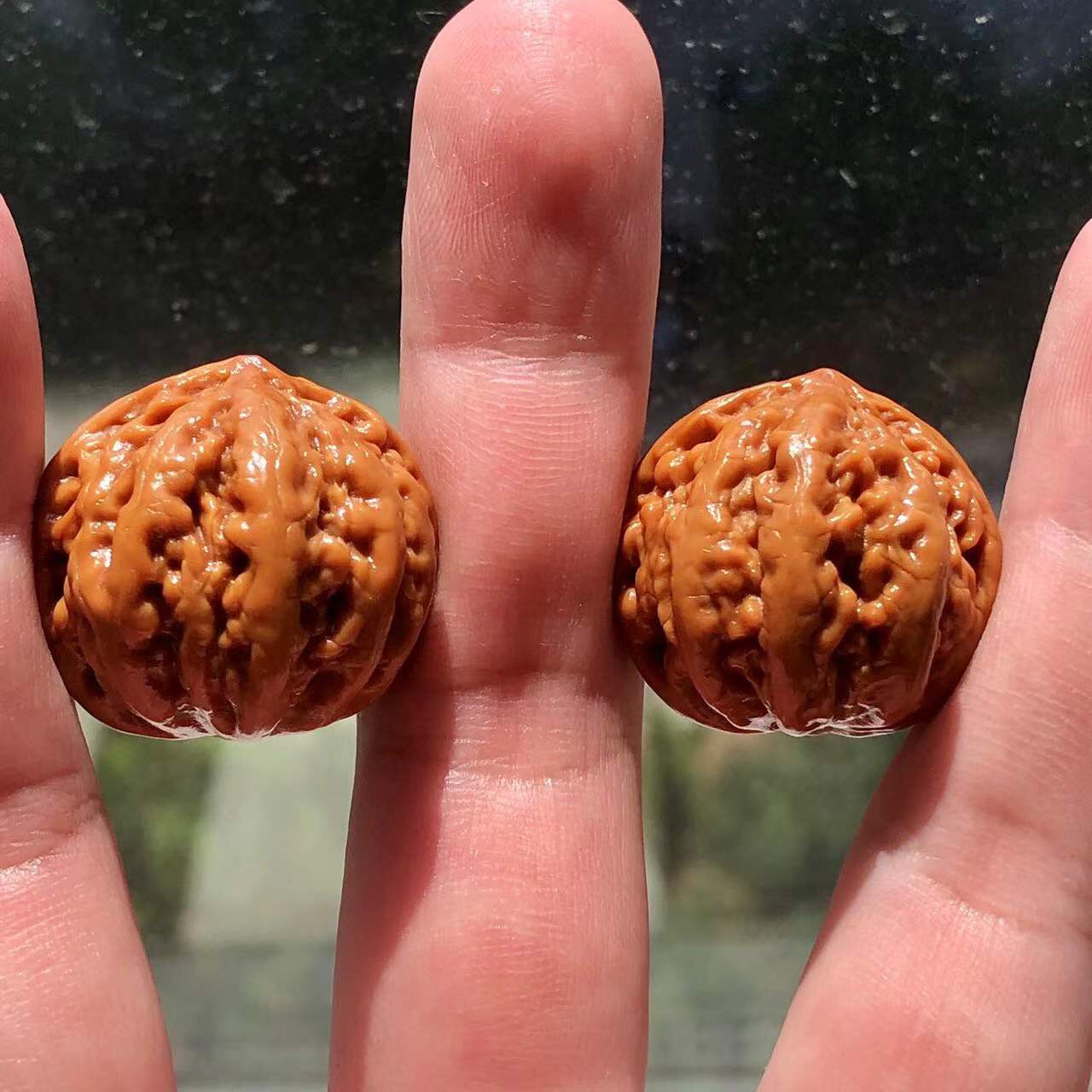 文玩核桃手捻打底把玩核桃野生山核桃精品包浆秋子手捻盘玩核桃