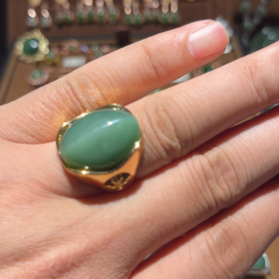 【闪购商品】和田玉戒指合金郑*