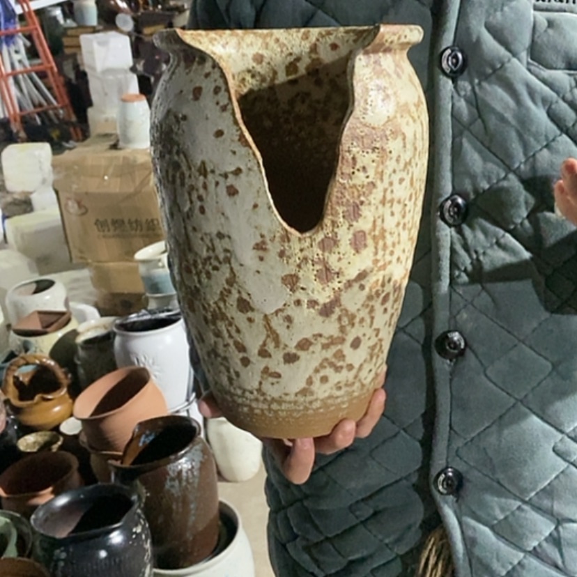 【闪购商品】紫砂花盆暇疵口19高31