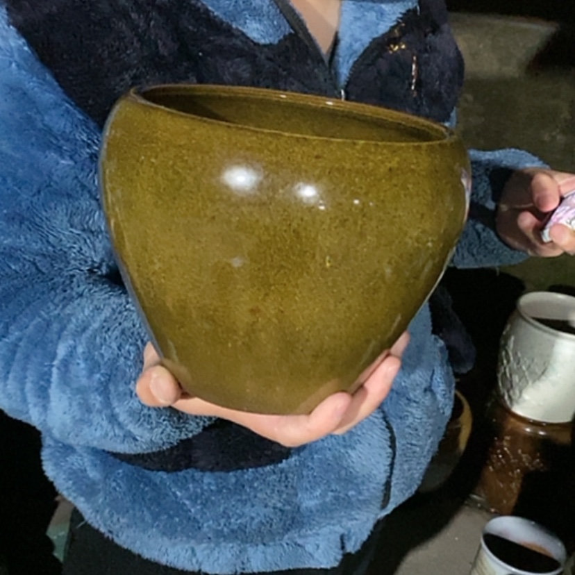 【闪购商品】紫砂花盆暇疵口18高16暇疵