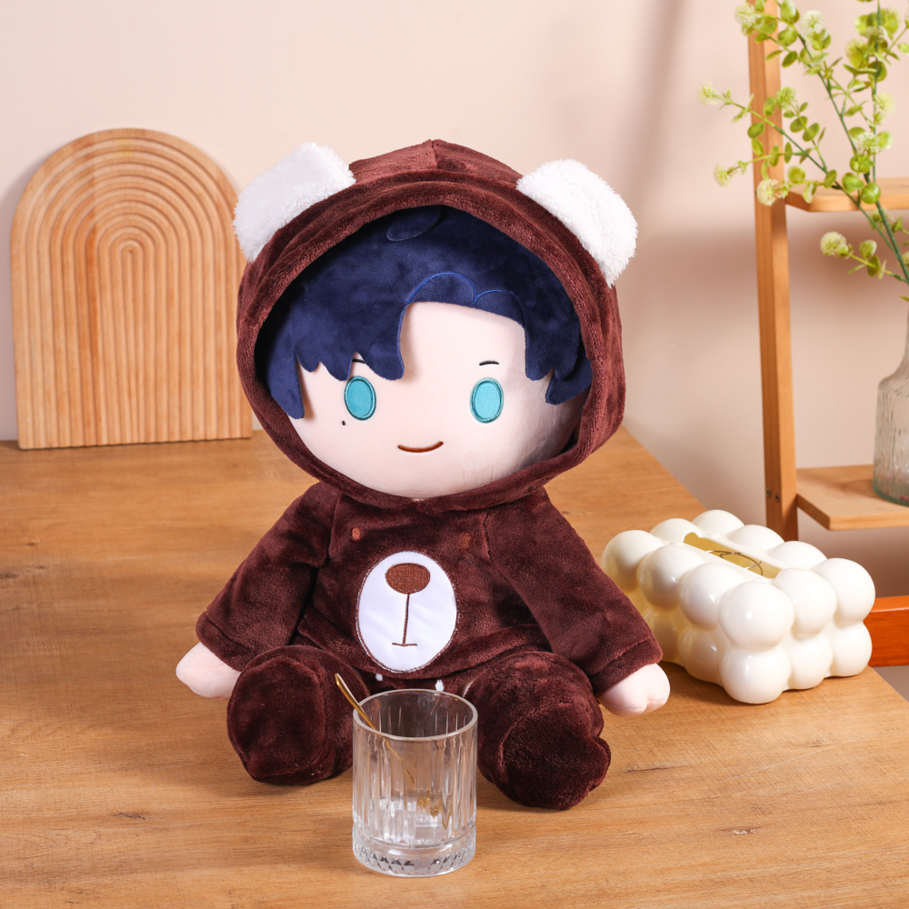 40cm冬季娃衣可爱小熊坐姿娃娃衣无属性现货睡衣替换装棉花娃衣服