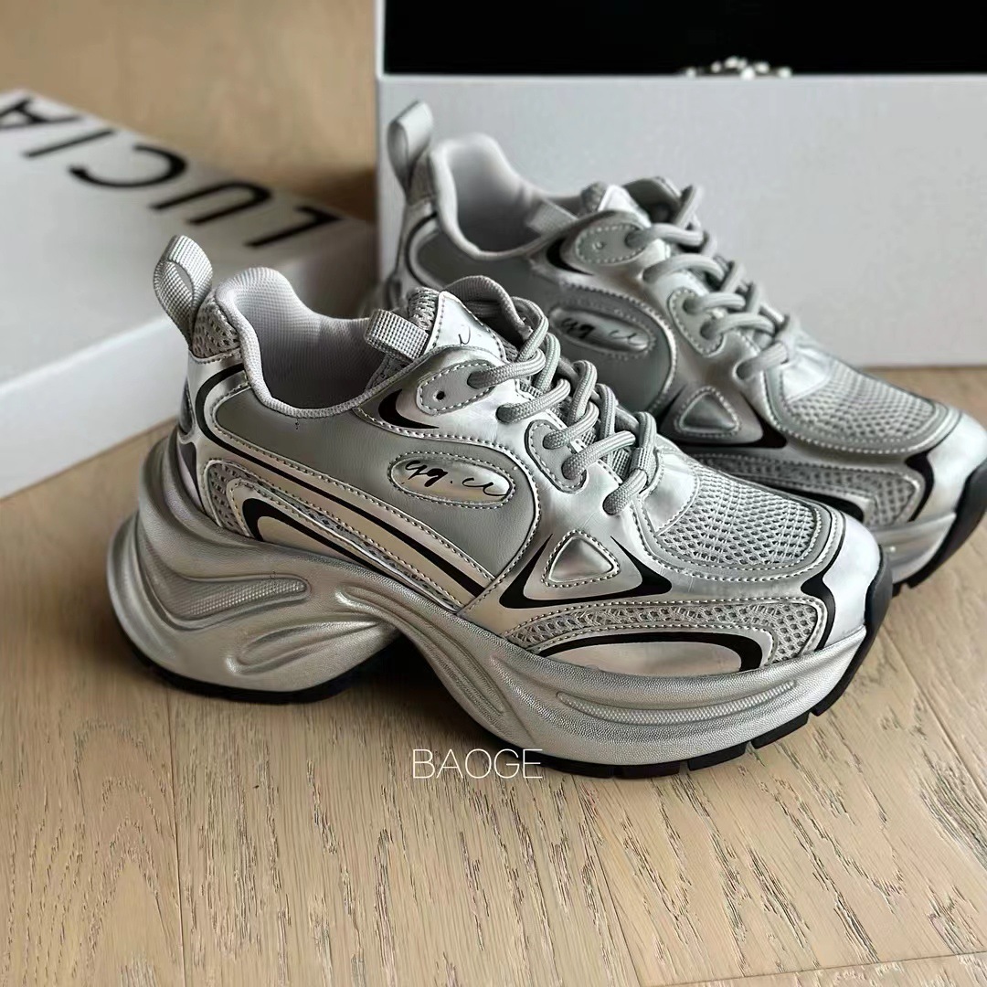 【闪耀银河】白鹿同款老爹鞋2025年春季新款设计老爹鞋女厚底女鞋