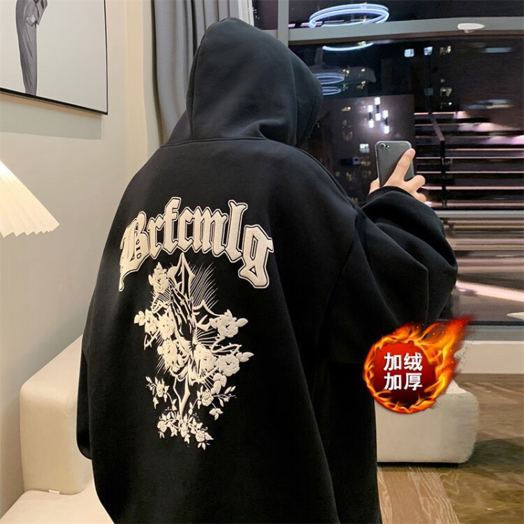 【C】冬季男士时尚潮流卫衣简约休闲运动百搭宽松