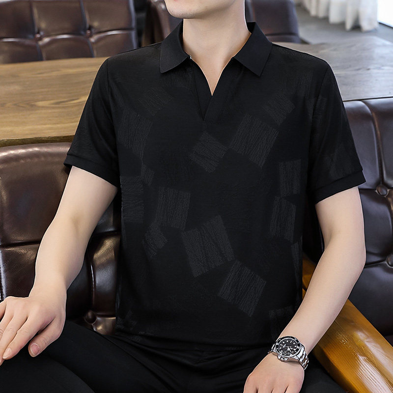 2023男士针织提花短袖POLO衫