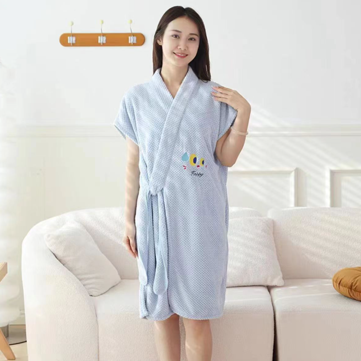 男女四季珊瑚绒浴袍柔软细腻吸水亲肤